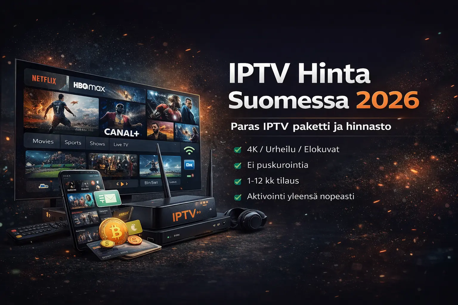 IPTV hinta Suomessa 2026 – paras IPTV paketti ja hinnasto