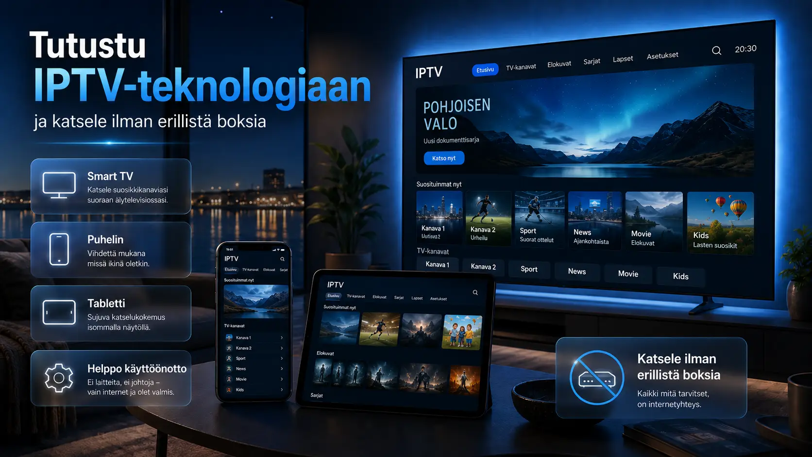 IPTV ilman boksia Suomessa IPTV ilman boksia Smart TV:ssä Suomessa
