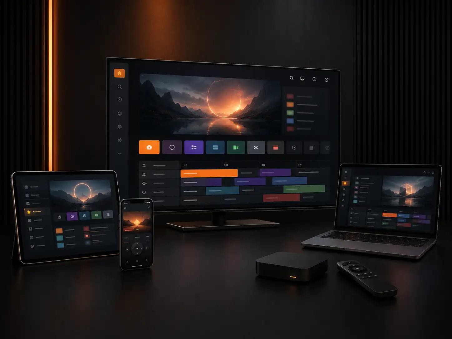 IPTV-sovellukset Smart TV:lle, Android TV:lle, Apple TV:lle, puhelimelle ja tietokoneelle