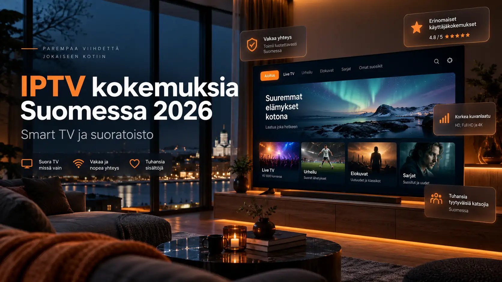 IPTV kokemuksia Suomessa 2026 Smart TV ja suoratoisto